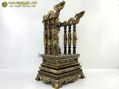 Ngai Thờ Bằng Đồng Vàng Màu Giả Cổ Cao 81cm Tại Sài Gòn TPHCM