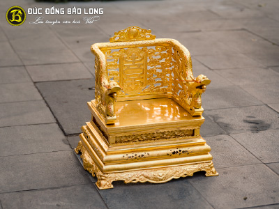 Ngai Thờ Bằng Đồng Vàng Mẫu Đẹp Gò Thủ Công Cao 61cm Tại Sài Gòn TPHCM