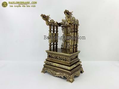 Ngai Thờ Bằng Đồng Vàng Màu Giả Cổ Cao 69cm Tại Sài Gòn TPHCM