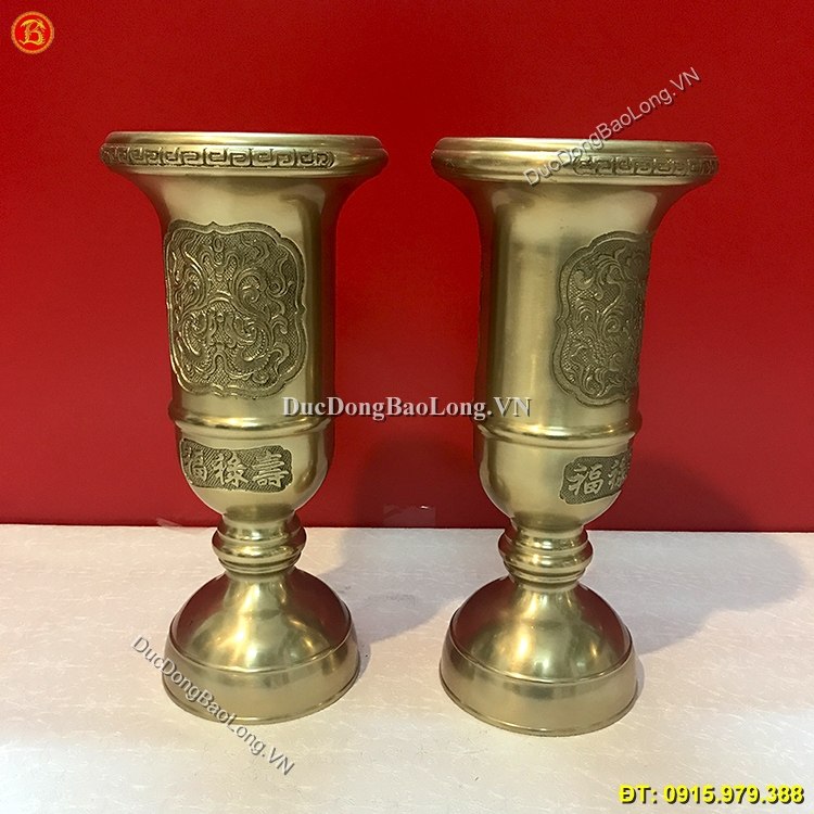 Ống Nhang Đồng Thau Thờ Cúng Cao 30cm