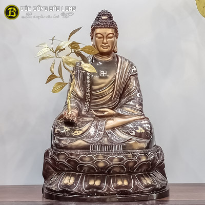  Tượng Đồng Phật Dược Sư Khảm Tam Khí cao 5 tấc ( 48 cm ) ở Sài Gòn TPHCM