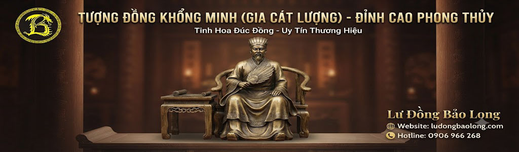 Tượng Đồng Khổng Minh ( Gia Cát Lượng )