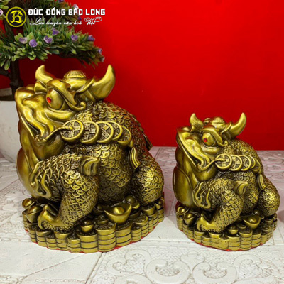 Tượng Đồng Cóc Ba Chân Một Sừng Bằng Đồng Vàng Nhiều Kích Thước ở Sài Gòn TPHCM