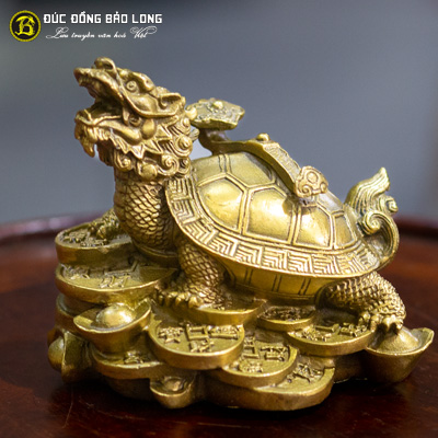 Tượng Đồng Long Quy Như Ý cao 1 tấc ( 9.5 cm ) ở Sài Gòn TPHCM