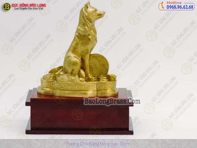 Tượng Đồng Tuất ( Chó ) cỡ nhỏ cao 1 tấc ( 10 cm ) ở Sài Gòn TPHCM