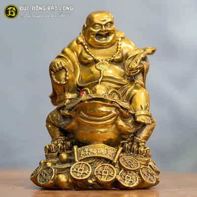 Tượng Đồng Cóc Ba Chân Cõng Phật Di Lặc Đồng Vàng cao 1 tấc ( 11 cm ) ở Sài Gòn TPHCM