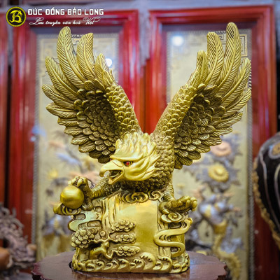 Tượng Đồng Đại Bàng Phong Thủy Bằng Đồng Vàng cao 4 tấc ( 40 cm ) ở Sài Gòn TPHCM