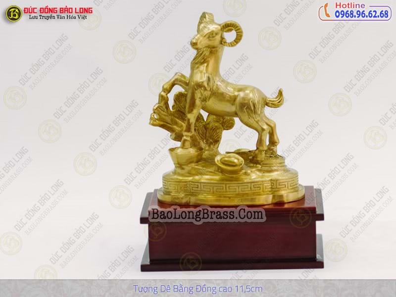 Tượng Đồng Mùi ( Dê ) cỡ nhỏ cao 1 tấc ( 11 cm ) ở Sài Gòn TPHCM