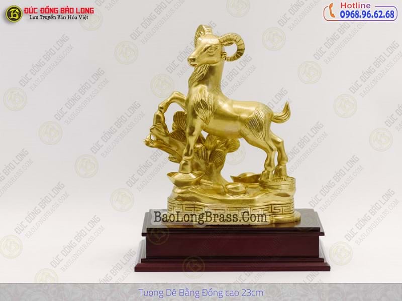 Tượng Đồng Mùi ( Dê ) cỡ nhỡ cao 2 tấc ( 23 cm ) ở Sài Gòn TPHCM