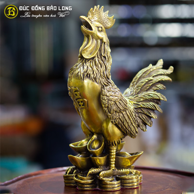 Tượng Đồng Dậu ( Gà ) Trống Chữ Phúc Nhiều Kích Thước ở Sài Gòn TPHCM