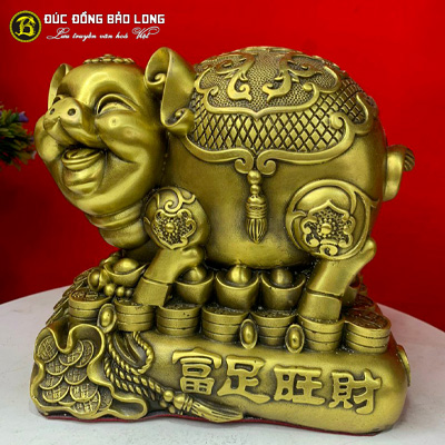 Tượng Đồng Hợi ( Heo - Lợn ) Túi Tiền Tiết Kiệm Các kích Thước ở Sài Gòn TPHCM