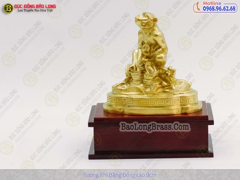 Tượng Đồng Thân ( Khỉ ) cỡ nhỏ cao 1 tấc ( 9 cm ) ở Sài Gòn TPHCM