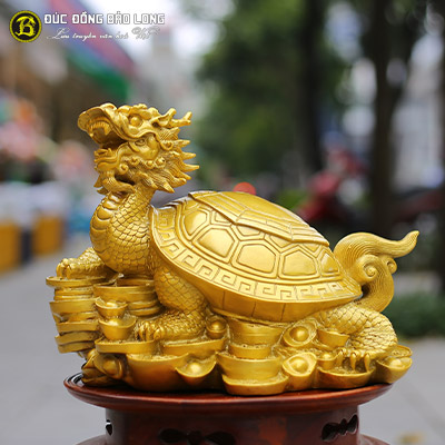 Tượng Đồng Long Quy Bát Quái cao 2 tấc ( 24 cm ) ở Sài Gòn TPHCM