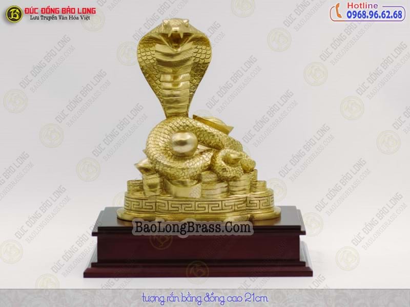 Tượng Đồng Tỵ ( Rắn ) cỡ nhỡ cao 2 tấc ( 21 cm ) ở Sài Gòn TPHCM