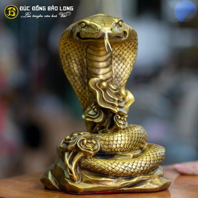 Tượng Đồng Tỵ ( Rắn ) Như Ý cao 2 tấc ( 22 cm ) ở Sài Gòn TPHCM