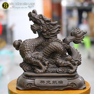 Tượng Đồng Thìn ( Rồng ) Giả Cổ cao 3 tấc ( 27 cm ) ở Sài Gòn TPHCM