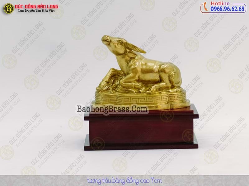 Tượng Đồng Sửu ( Trâu ) cỡ nhỏ cao 1 tấc ( 7 cm ) ở Sài Gòn TPHCM