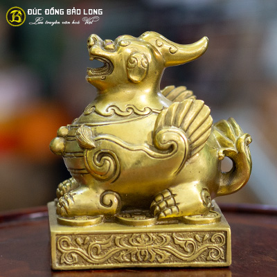 Tượng Đồng Tỳ Hưu Ngồi Bệ Bằng Đồng Vàng Nhiều Kích Thước ở Sài Gòn TPHCM