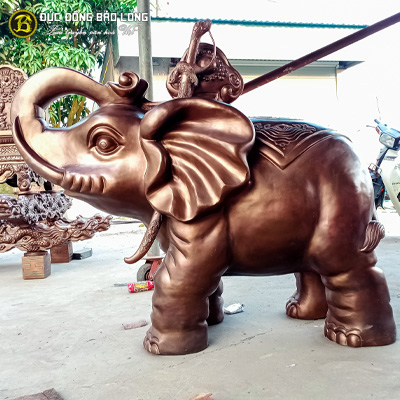 Tượng Đồng Voi Thờ Đúc Đồng Đỏ cao trên 1m ( 115 cm 1m15 ) ở Sài Gòn TPHCM