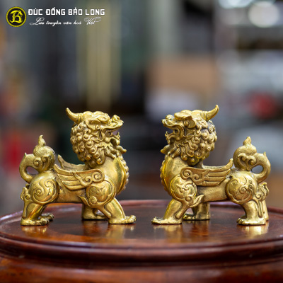 Tượng Đồng Tỳ Hưu Phong Thủy Có Cánh Bằng Đồng Vàng Nhiều Kích Thước ở Sài Gòn TPHCM