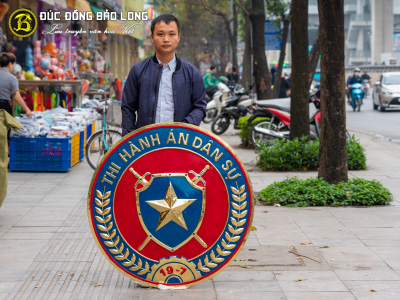 Logo Thi Hành Án Dân Sự Bằng Đồng ĐK 1m tại Sài Gòn TPHCM