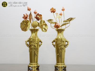 Lọ Hoa Hồng Bằng Đồng Cát Tút cao 6 tấc (61cm) tại Sài Gòn TPHCM