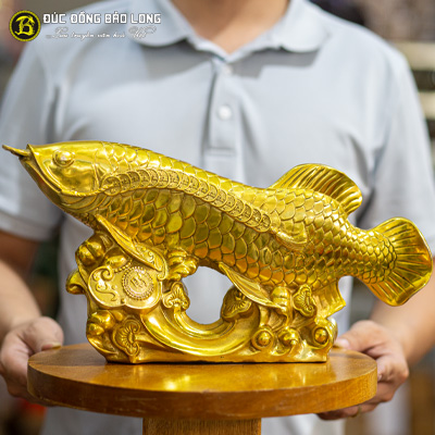 Tượng Đồng Cá Rồng dài 4 tấc ( 40 cm ) ở Sài Gòn TPHCM