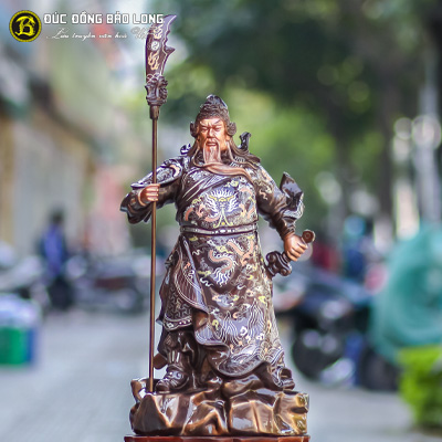 Tượng Đồng Quan Công Đứng Chống Đao tại Sài Gòn TPHCM