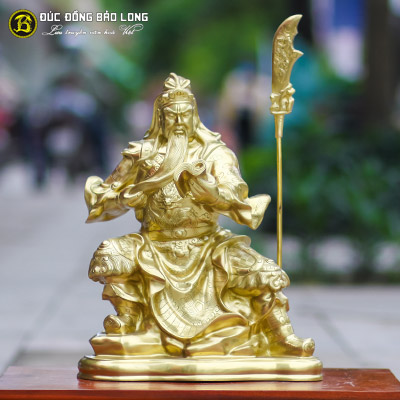 Tượng Đồng Quan Công Đọc Sách Catut cao 4 tấc ( 45 cm ) ở Sài Gòn TPHCM