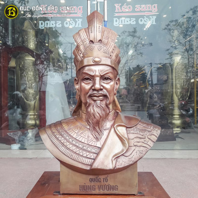 Tượng Đồng Vua Hùng Bán Thân cao 8 tấc ( 81 cm ) ở Sài Gòn TPHCM