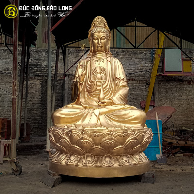  Tượng Đồng Phật Bà Quan Âm Ngồi Đài Sen cao 2m36 ở Sài Gòn TPHCM