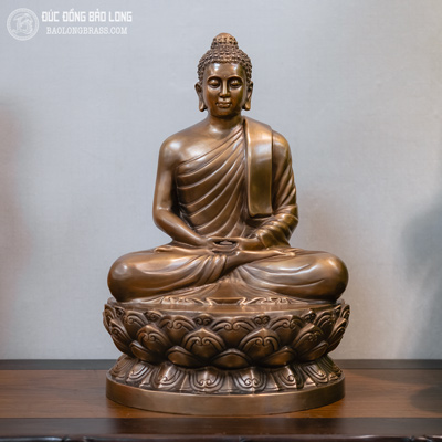  Tượng Đồng Phật Thích Ca ngồi bệ sen cao 4 tấc ( 40 cm ) ở Sài Gòn TPHCM