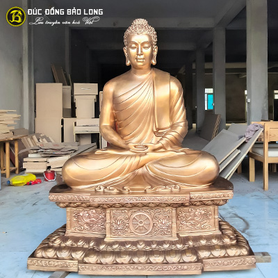  Tượng Đồng Phật Thích Ca ngồi bệ Kim Cang cao 1m4 ( 140 cm ) ở Sài Gòn TPHCM