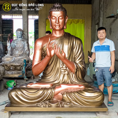  Tượng Đồng Phật Thích Ca ngồi Chuyển Pháp Luân cao hơn 2m ( 2m043) ở Sài Gòn TPHCM