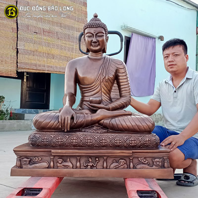  Tượng Đồng Phật Thích Ca ngồi Xúc Địa Ấn cao trên 1m ( 107 cm ) ở Sài Gòn TPHCM