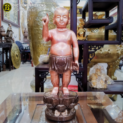  Tượng Đồng Phật Thích Ca Đản Sinh cao 4 tấc ( 42 cm ) ở Sài Gòn TPHCM