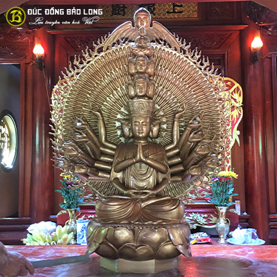  Tượng Đồng Thiên Thủ Thiên Nhãn màu giả cổ cao trên 1m ( 1m27 ) ở Sài Gòn TPHCM