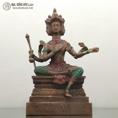 Tượng Đồng Phật Tứ Diện Thái Lan Giả Cổ cao 7 tấc ( 69 cm ) ở Sài Gòn TPHCM