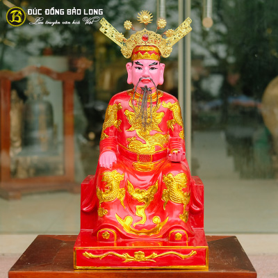 Tượng Đồng Đức Thánh Trần Triều sơn son thếp vàng cao 5 tấc ( 56 cm ) ở Sài Gòn TPHCM