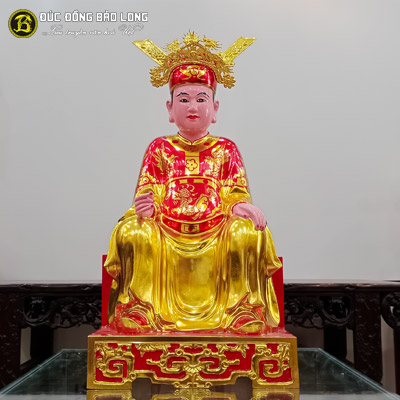 Tượng Đồng Đức Thánh Trần Triều sơn son thếp vàng cao 6 tấc ( 61 cm ) ở Sài Gòn TPHCM