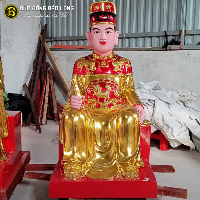 Tượng Đồng Linh Lang Đại Vương Sơn Son Thếp Vàng cao 9 tấc ( 90 cm ) ở Sài Gòn TPHCM