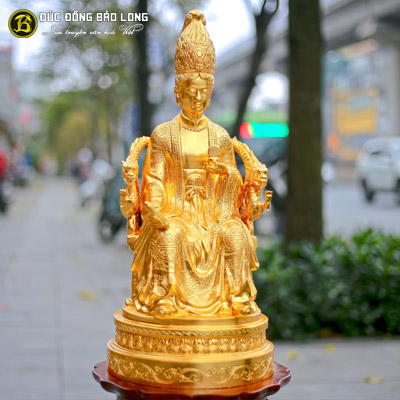 Tượng Đồng Mẫu Cửu Trùng Thiên Dát Vàng 9999 cao 6 tấc ( 61 cm ) ở Sài Gòn TPHCM