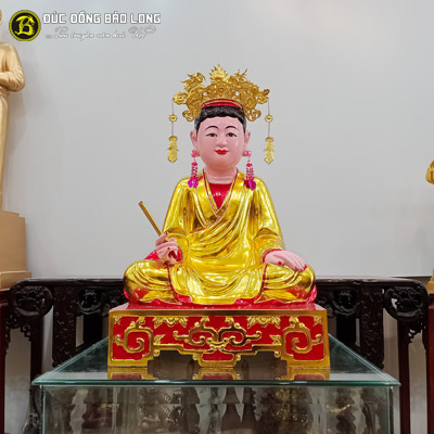 Tượng Đồng Mẫu Đệ Nhất Thượng Thiên sơn son thếp vàng cao 6 tấc ( 61 cm ) ở Sài Gòn TPHCM