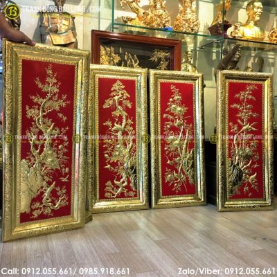 Báo Giá Tranh Tứ Qúy Bằng Đồng tại Sài Gòn TPHCM