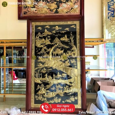 Tranh Đồng Quê Bằng Đồng Khổ Đứng Tại Sài Gòn TPHCM