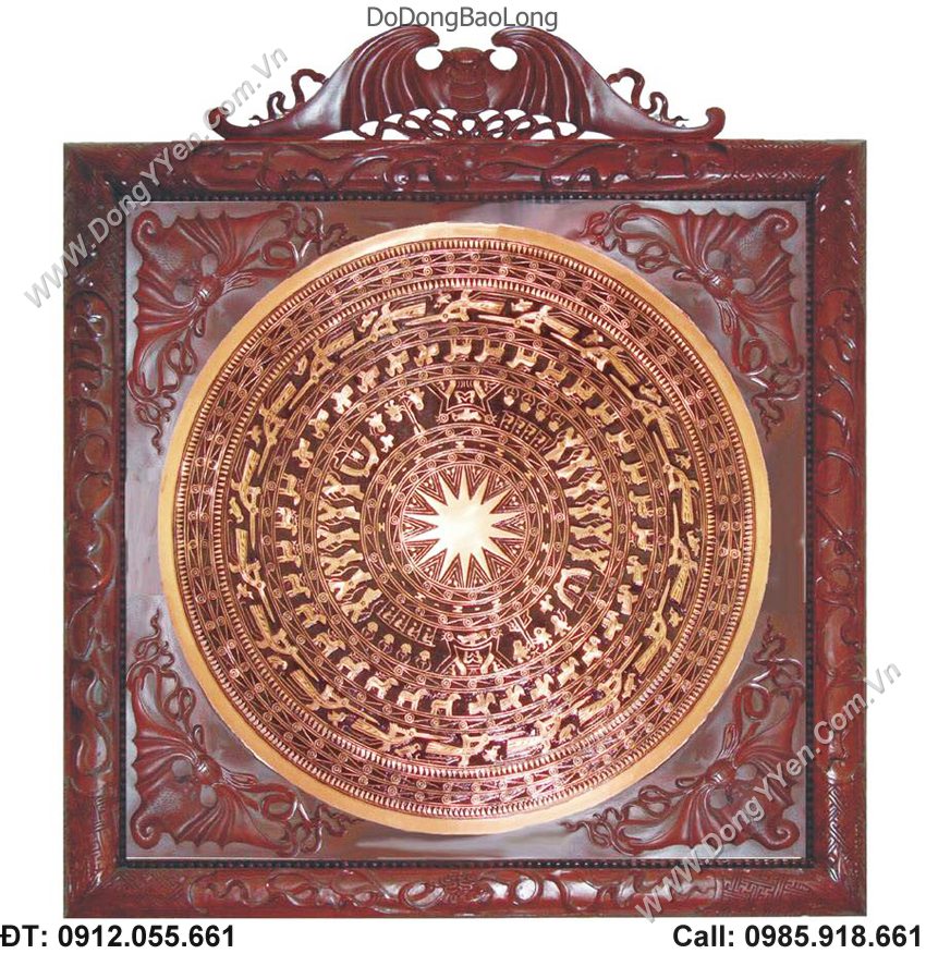 Mặt Trống Đồng Đúc 60cm Đóng Khung Gỗ tại Sài Gòn TPHCM