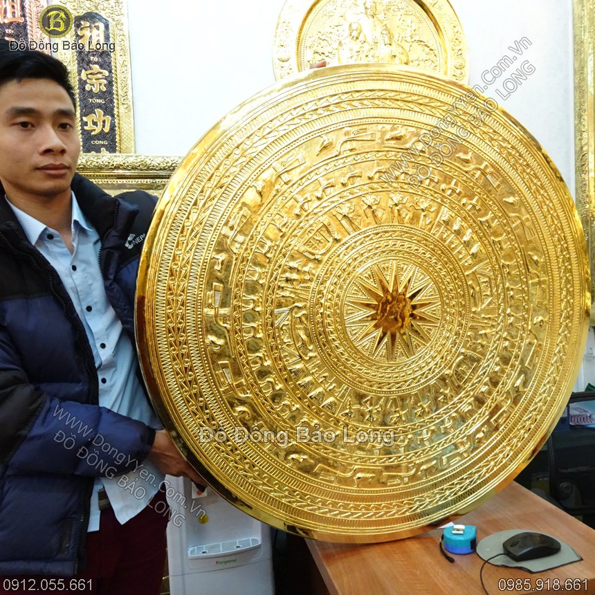 Mặt Trống Đồng Mạ Vàng 24K 1m tại Sài Gòn TPHCM