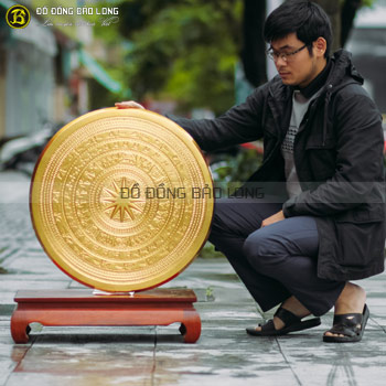Mặt Trống Đồng Ngọc Lũ Dát Vàng 9999 ĐK 60cm tại Sài Gòn TPHCM