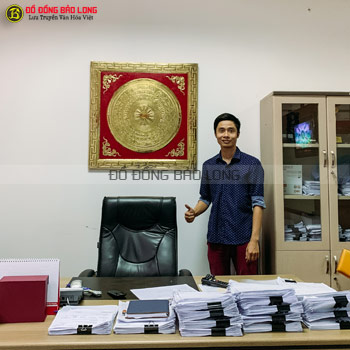 Tranh Mặt Trống Khung Đồng vuông 89cm cho khách Hà Nội