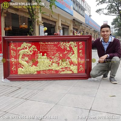 Tranh Mừng Thọ Bằng Đồng món quà Ý nghĩa dành tặng Ông Bà, Cha Mẹ tại Sài Gòn TPHCM